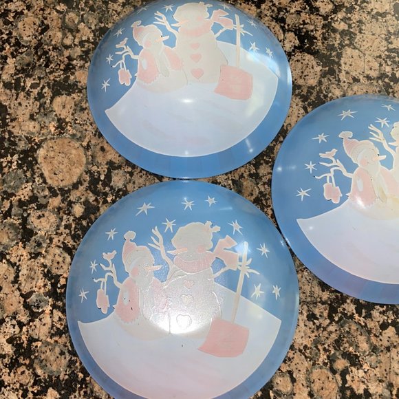 Look Winn Dixie Exclusive Snow Man Christmas Cereal Bowls 6.5" Lot of 5 bowls - Picture 7 of 10